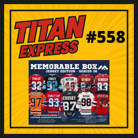 HOCKEY TITAN EXPRESS #558 HIGH END MEMORABLE BOX JERSEY SERIES 36 (INSCRIBED / NUMBERED)