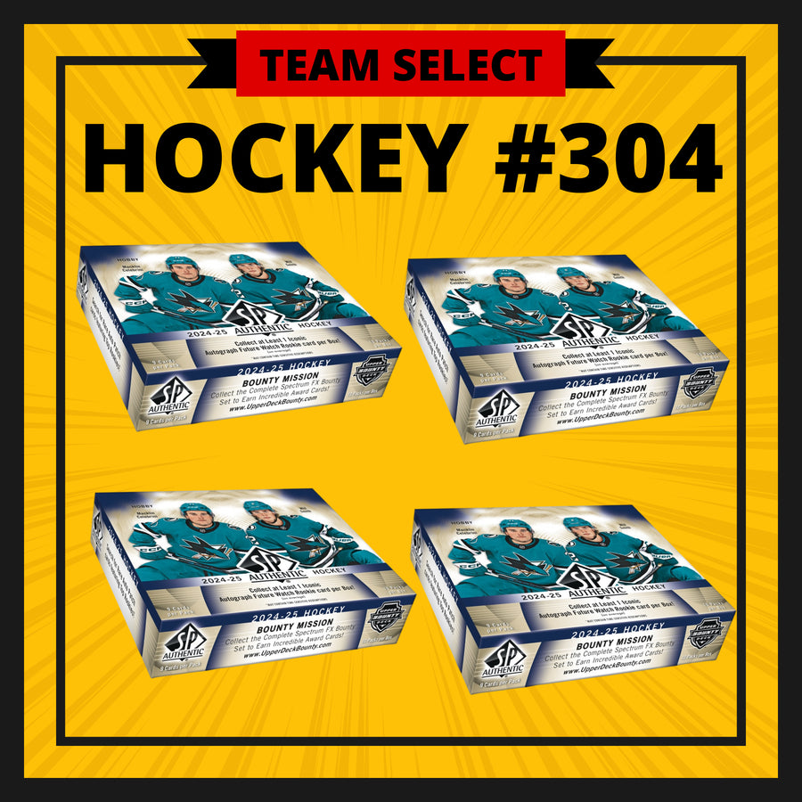 HOCKEY #304 TEAM SELECT SP AUTHENTIC HOCKEY 24/25 (4 BOXES)