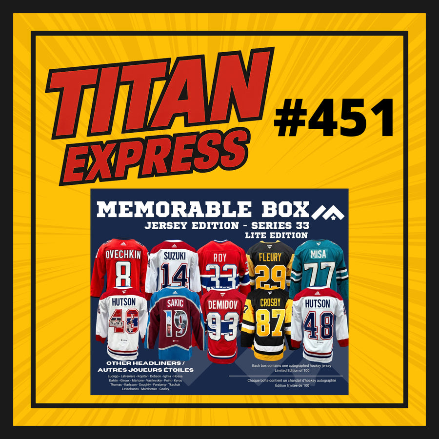 HOCKEY TITAN EXPRESS #451 MEMORABLE BOX JERSEY SERIES LITE 33