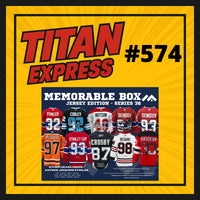 HOCKEY TITAN EXPRESS #574 HIGH END MEMORABLE BOX JERSEY SERIES 36 (INSCRIBED / NUMBERED)